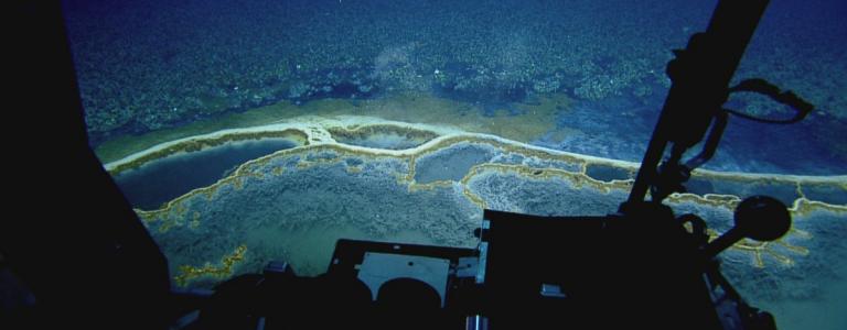 Underwater brine pool