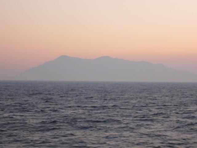 Sunset on Greek islands 