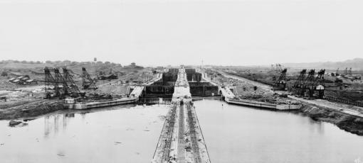Historical photo of the Panama Canal