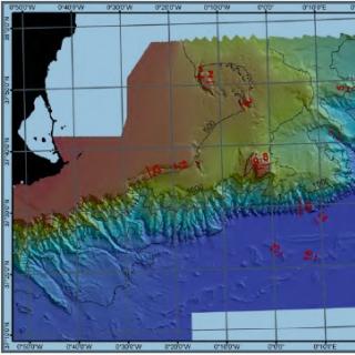 Sonar map of Mazarron Escarpment