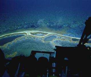 Underwater brine pool